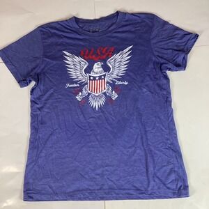 Home Of The Brave Womens T Shirt Top Sz L Large Short Sleeve USA America